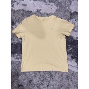 Polo Ralph Lauren Dress T-Shirt Yellow & Blue Large Men's